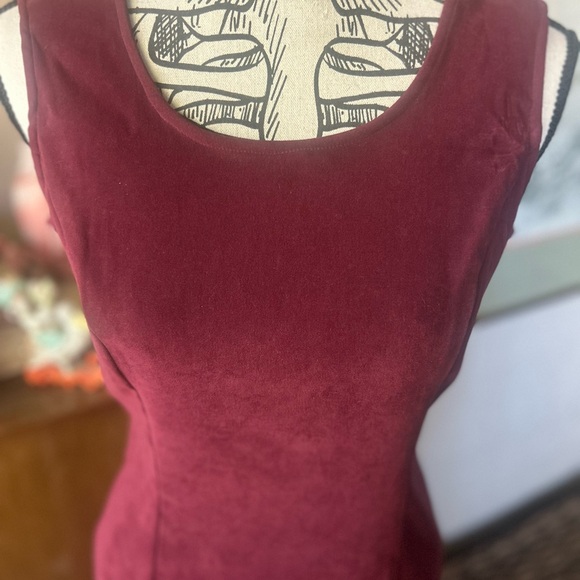 Worthington Maroon Berry faux suede sheath dress - Picture 2 of 5